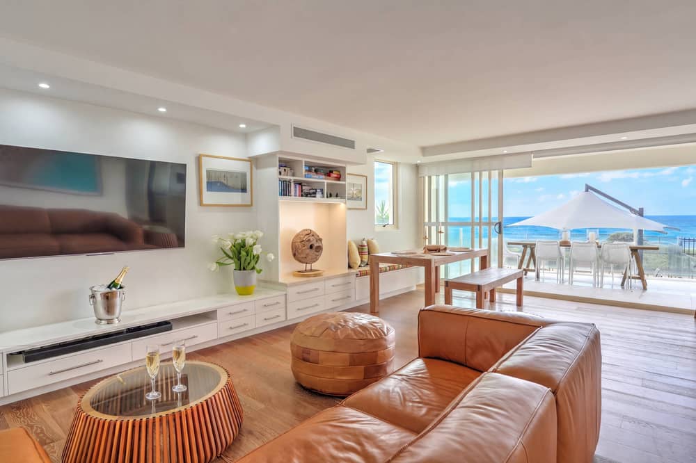 Apartment 2 lounge room at Viscount on the Beach