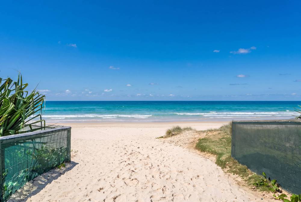 Beach sand entrance at Viscount on the Beach