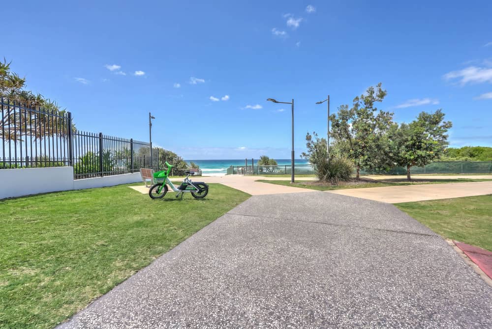 Viscount on the Beach entrance from the sand